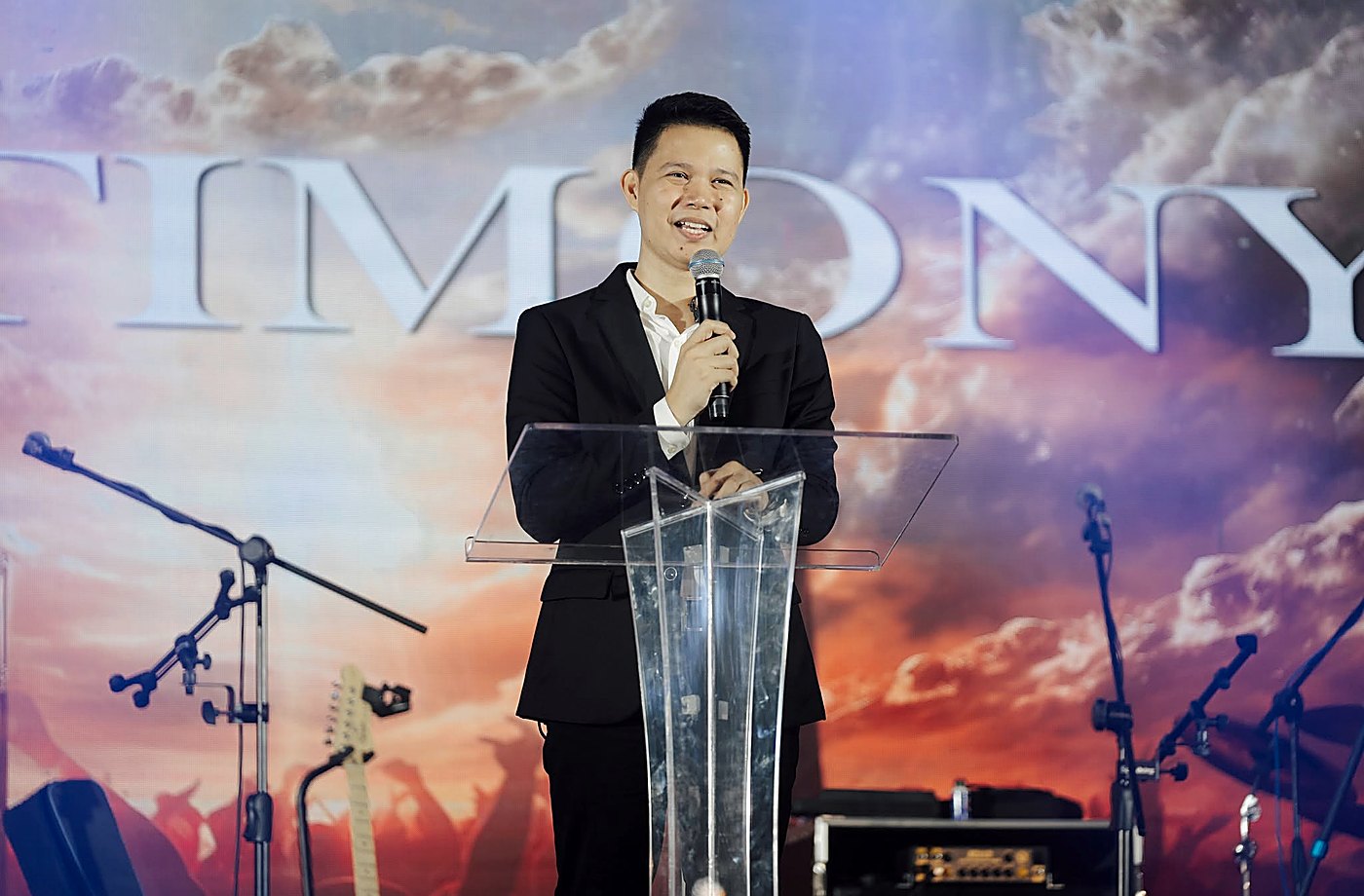 Pastor at pulpit